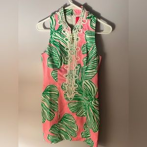 Lily Pulitzer Floral Pink and Green Dress